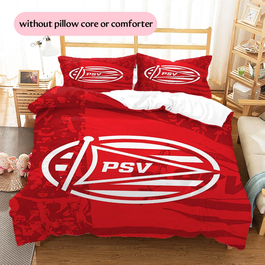 PSV logo Pattern Bedding Home Decoration Birthday Gift ( 1 duvet cover + 2 pillowcase, without core),fan merchandise.
