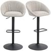 Bar Stool 2 Piece Set Swivel Bar Chair With Armrests And Backrest For Kitchen