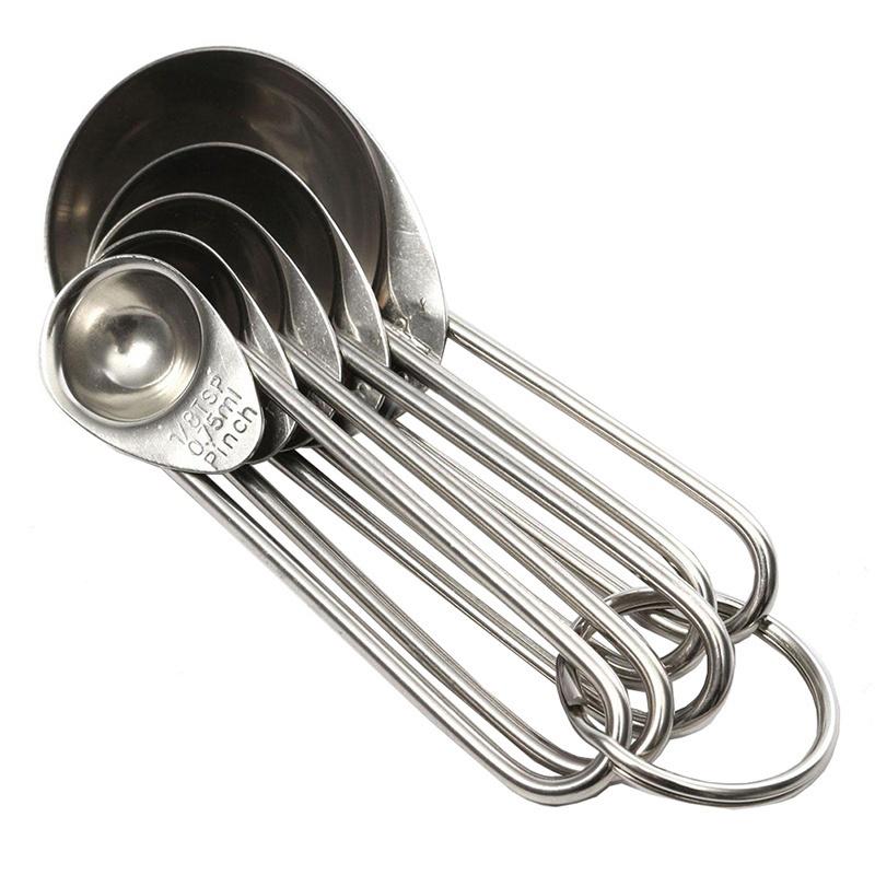 5 шт. кухонная металлическая мерная ложка, чашка для чая, кофе, сахара, набор совок для приготовления выпечки