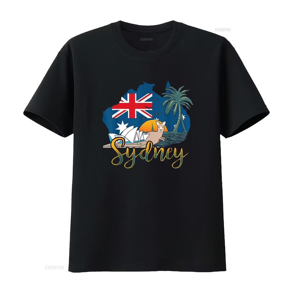 Womens Love Sydney Australia Travel Vacation T Shirt vintage Washed Stretched fashion graphic Versatile Unisex Comfortable