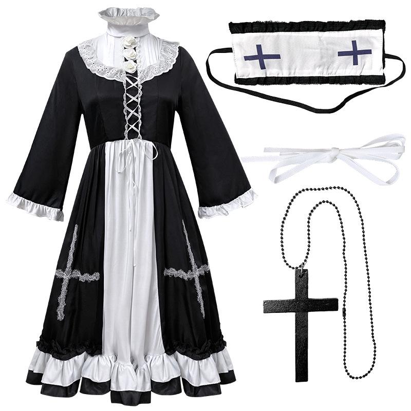 Halloween International Committee of the Red Cross Nurse Clothing, Party European and American Women's Clothing Stage Performance Clothing