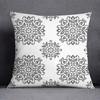Gray Low White Flower Pattern Home Decoration Pillowcase Square Pillowcase Home Office Decoration Cushion Cover