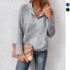 Autumn and Winter Women's Blouse Fashion Solid Color Long Sleeve Tops