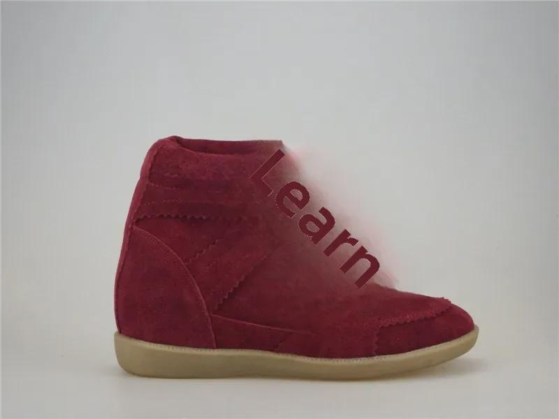 Женские туфли WISHLAZADA из коровьей кожи в уличном стиле с увеличенной высотой 5,5 см