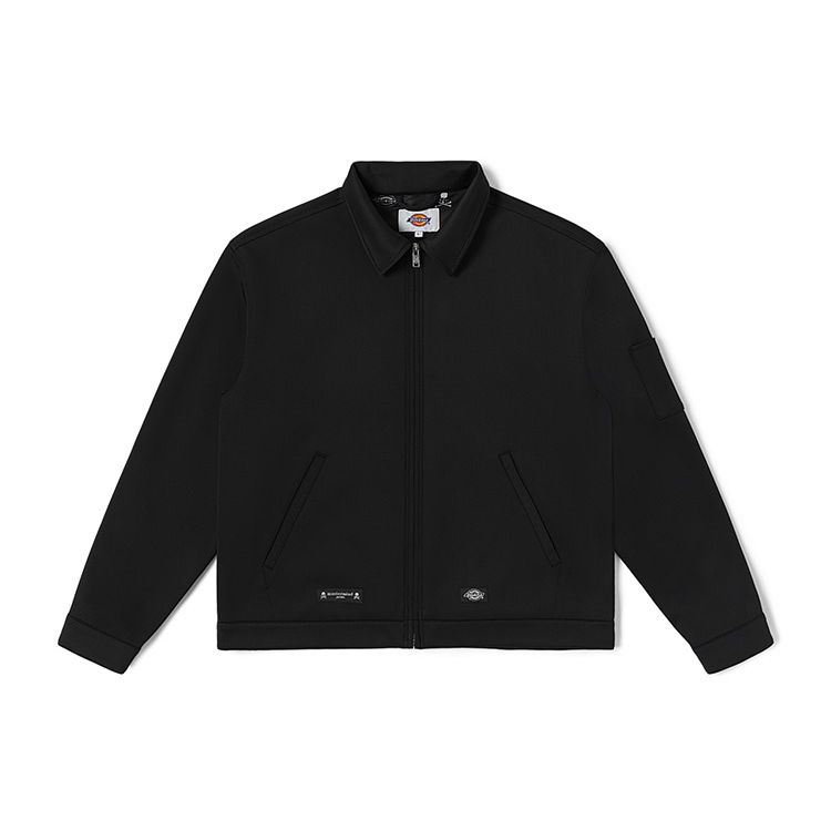Dickies Мужская куртка-бомбер с длинным рукавом и молнией, облегающая, с отражающим принтом X Mastermind Japan, Черная DK011445H29