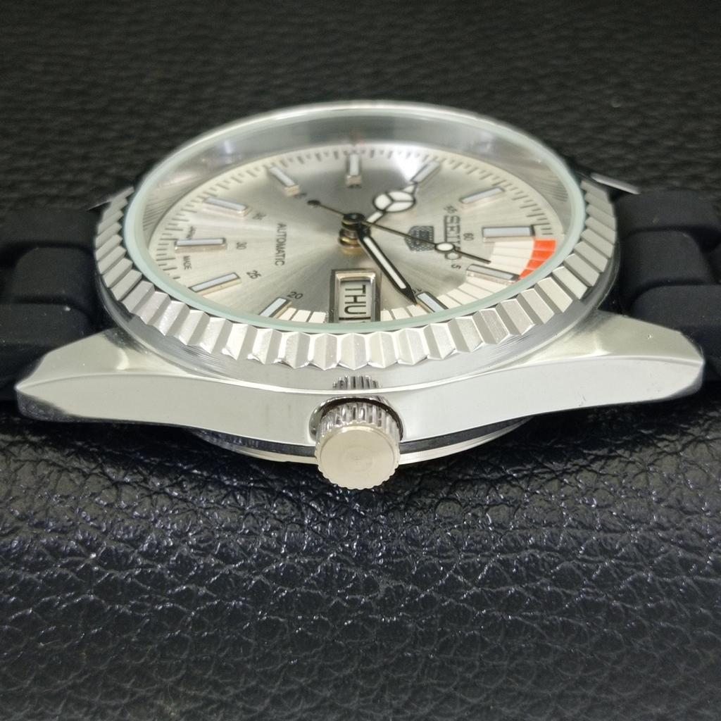 ВОССТАНОВЛЕННЫЕ МУЖСКИЕ СЕРЕБРИСТЫЕ ЧАСЫ SEIKO 5 AUTOMATIC 6309A VINTAGE JAPAN a440835-9