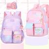 Children School Backpack for Girls Cute Kids School Bags Waterproof Rainbow Schoolbags Children's Gradient Color Backpack Princess Schoolbag