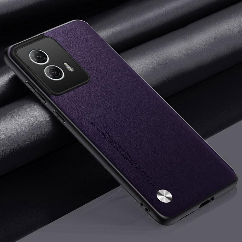 Luxury Leather Shockproof Case for Moto Edge 50 G85 G34 G24 G04 G14 G54 G84 Pro 40 Neo 30 Ultra Protective Cover High-end Textured Full Protection