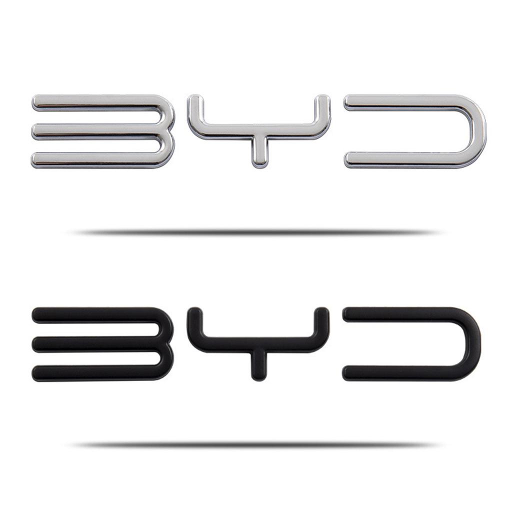 1 шт. 3D Металл Для Автомобиля BYD Буквы Логотип Значок Задняя Декорация Багажника Наклейка Эмблема Заднего Багажника Стайлинг Автоаксессуары