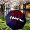 Custom Name Personalized football team Print Umbrella, Auto Open Close, 8‑Rib Sturdy Frame, Commute Camping Hiking Use, Birthday Gift