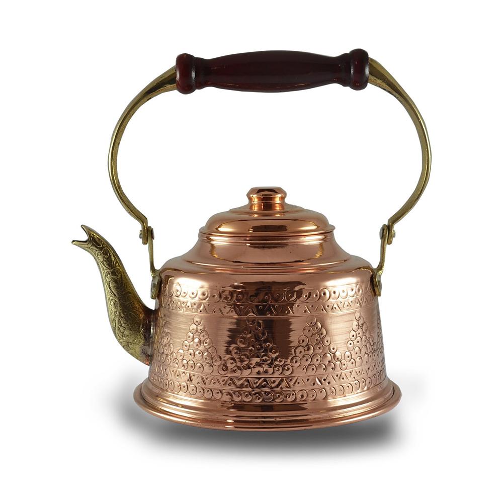 Медный чайник Maras Чистая медь ручной работы Винтажный чайник Чайный набор Отель Медный горшок 1300 мл