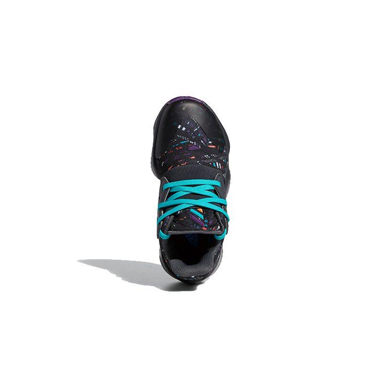 adidas Харден Вол. 4 C Дышащие Низкие Детские Баскетбольные Кроссовки Черно-Синие Детские EF9945