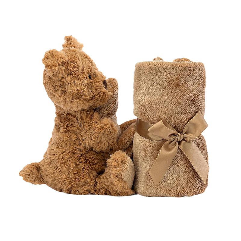 JELLYCAT Серия Медведь Барсело Комфортное полотенце Кукла-компаньон Плюшевая кукла Маленькая Высота Полотенце 34 см Длина