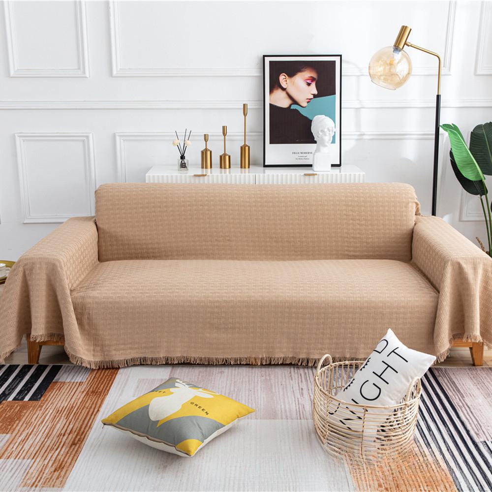 Однотонный универсальный чехол для дивана «Крестики-нолики», тканевое полотенце для дивана, вязаное утолщенное жаккардовое одеяло