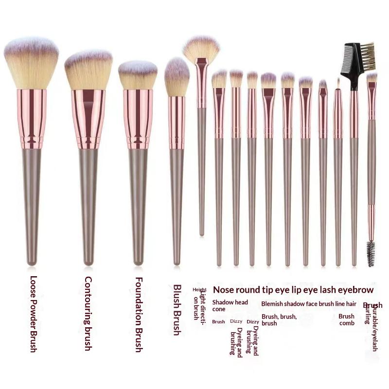 7/15Pcs Makeup Brushes Face Eyes Make Up Brush Eyelash Eyeshadow Eyebrow Eyeliner Foundation Powder Blush Highlight Lips Brush