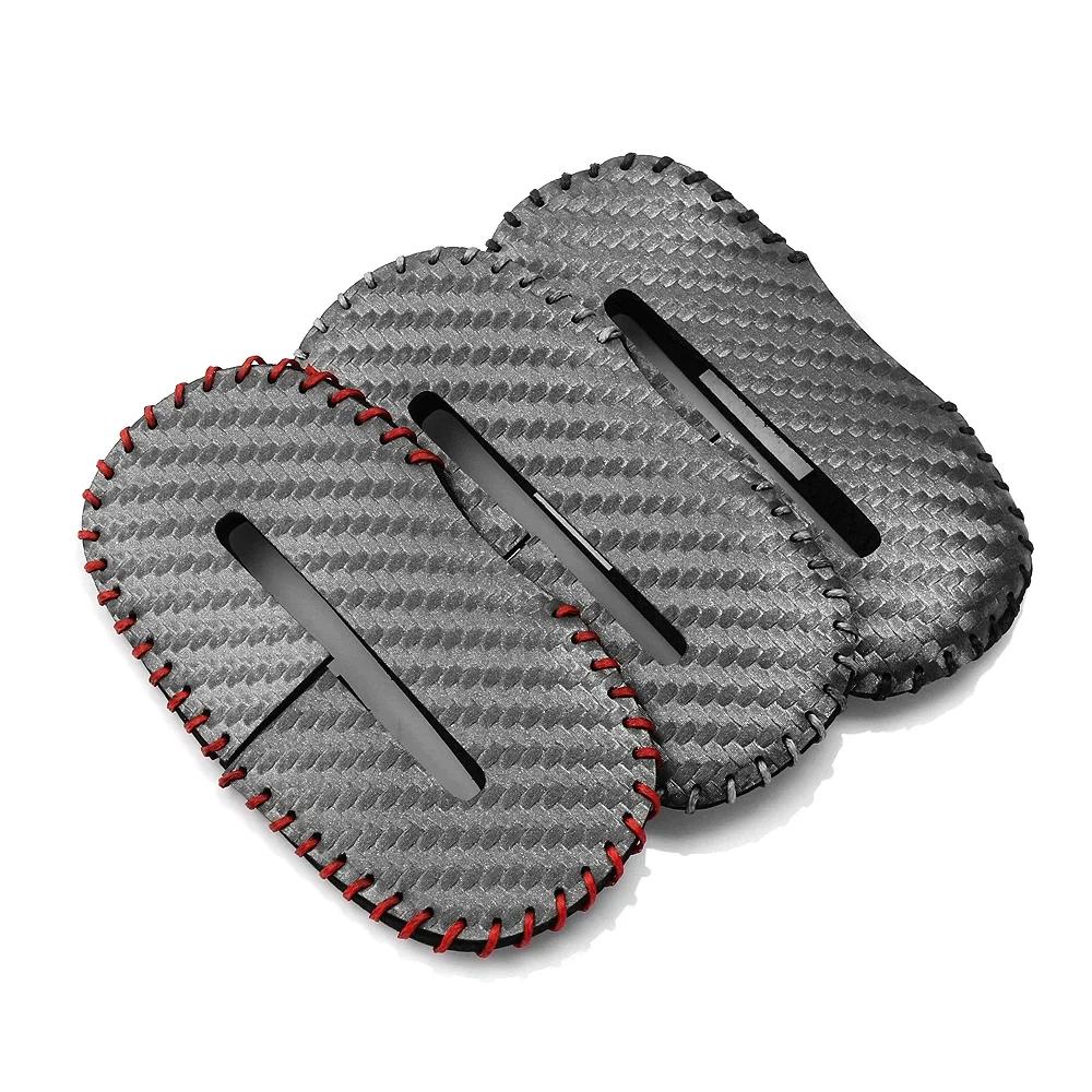 Car Safety Belt Buckle Clip Protector Covers Suede Leather Front Rear Seat Decorative Clips Auto Interior Accessories