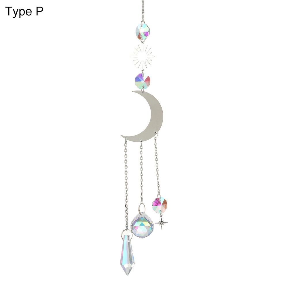 Украшение Занавески Украшение Подвесные Призмы Подвеска Звезда Луна Кристалл Музыка ветра Ловец солнца
