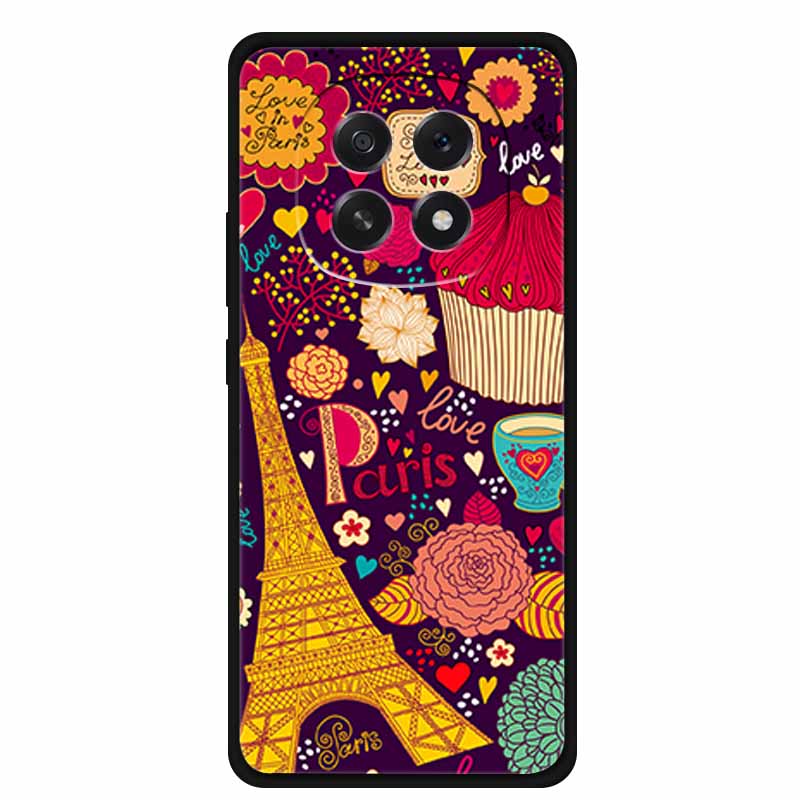 For Oppo A5 5G Phone Case 3D Relief Emboss Flowers Back Cover Black TPU Silicone Soft Case For Oppo A 5 PKQ110 Cases 6.7" Fundas