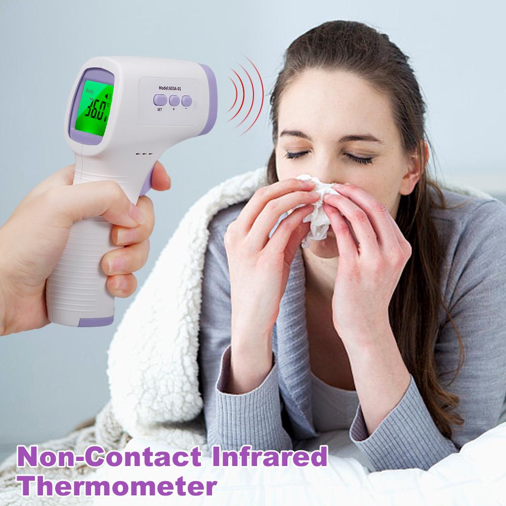 Бесконтактный инфракрасный термометр температуры лба, 1-секундное точное считывание, ИК инфракрасный порт