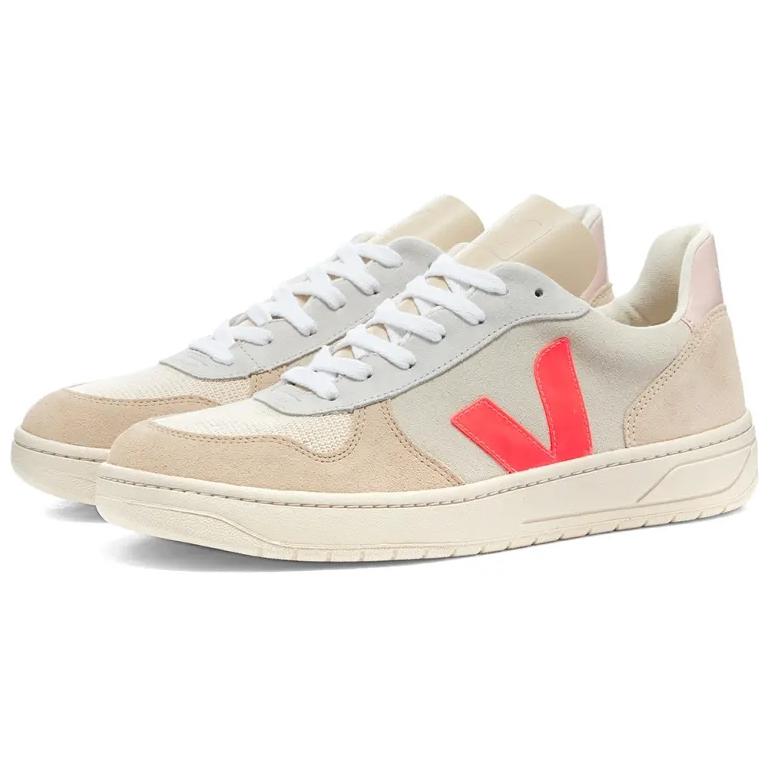 VEJA V 10 Lace Up 'Beige Neon Pink' VX032188