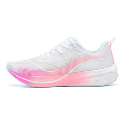 Кроссовки Li Ning Red Rabbit 6 Pro из прочной дышащей ткани с низким верхом для бега, женские кроссовки белого и розового цвета ARMT014-6