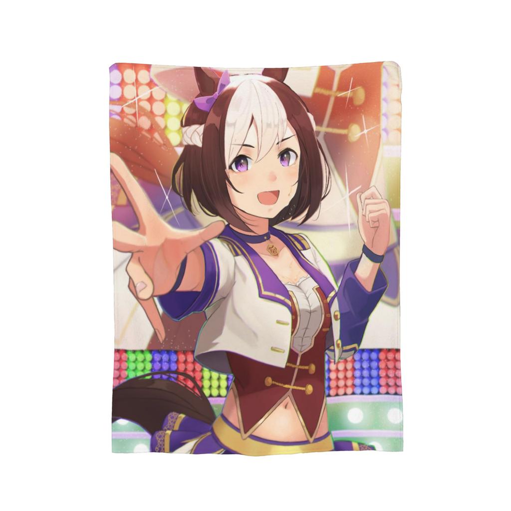 Uma Musume Pretty Derby Blanket Flannel Decoration Multifunction Lightweight Throw Blanket for Sofa Couch Quilt