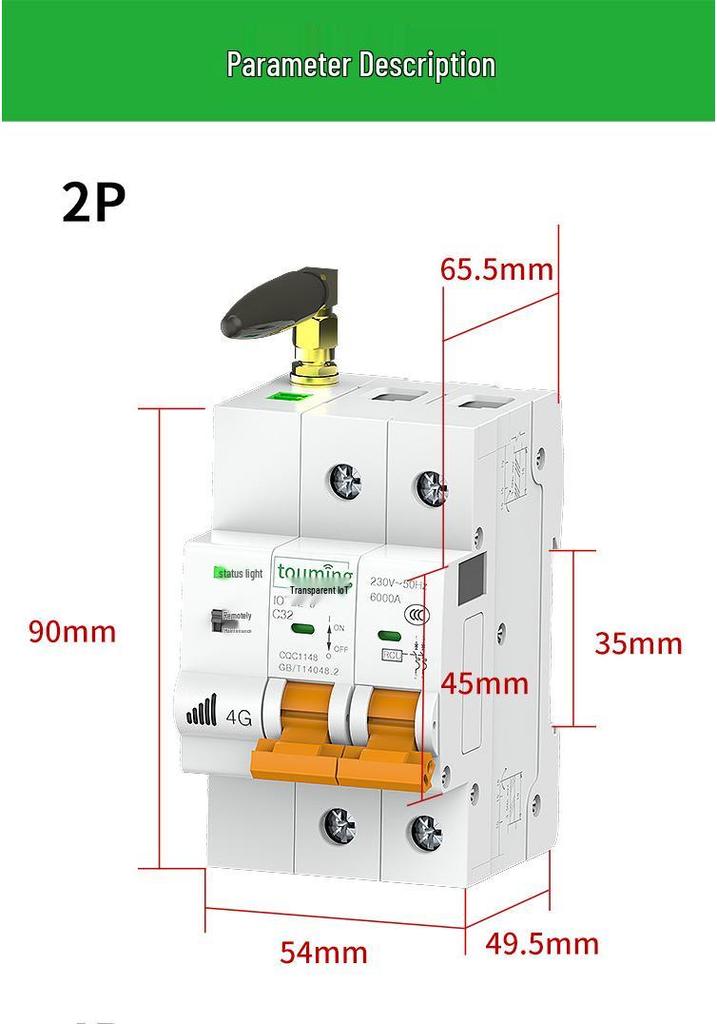 4G IoT Smart Circuit Breaker with Remote Control & Voltage Protection