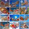 Santa Claus DIY 5D Diamond Painting Full Round Drill Diamont Embroidery Cross Stitch Kits Christmas Gift Wall Art