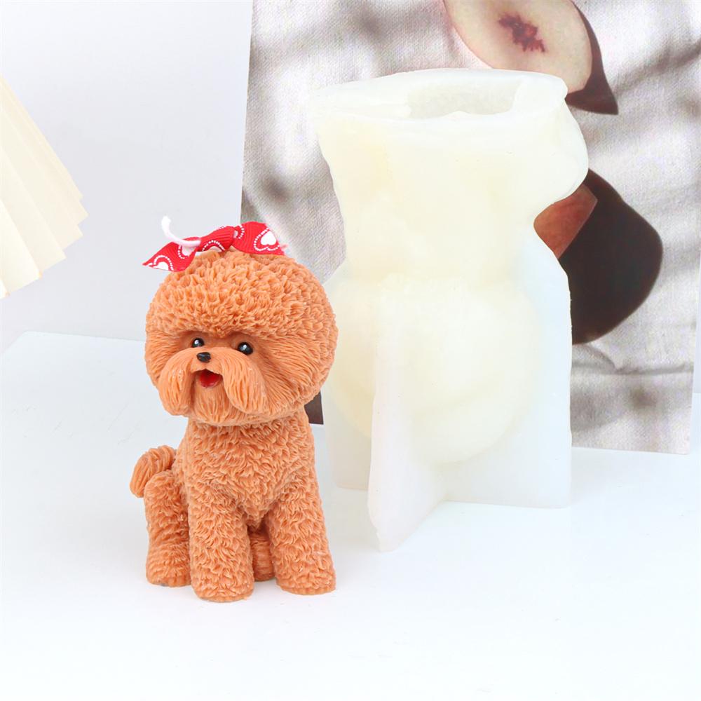 Животные Питомец Тедди Щенок Силиконовая Форма для Свечей Собака Кошка Бульдог Мыло Украшение Ручной Работы Ароматизированная Смола Гипс Форма