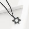 Teamer Star Of David Pendant Necklace For Man Woman Stainless Steel Charms Choker Jewish Jewelry Classic Six-Pointed Star New 4