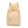 Solid Color Nylon Backpack Large Capacity Korean Style School Bag Rear Plug-in Box Design Travel Backpack for Adults Student