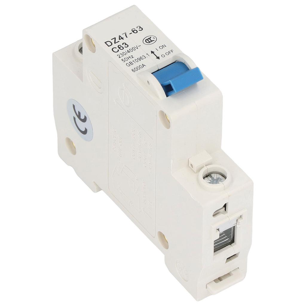 Автоматический выключатель 1P Изолятор остаточного тока Крепление на DIN-рейку 230В 400В 63А DZ47?63 C63