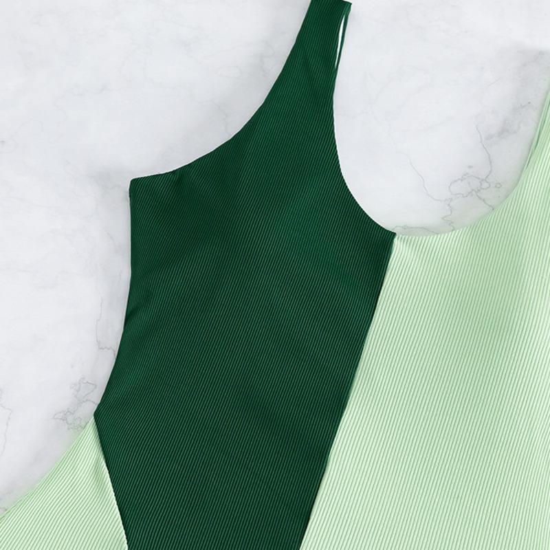 Новый слитный контрастный купальник для женщин