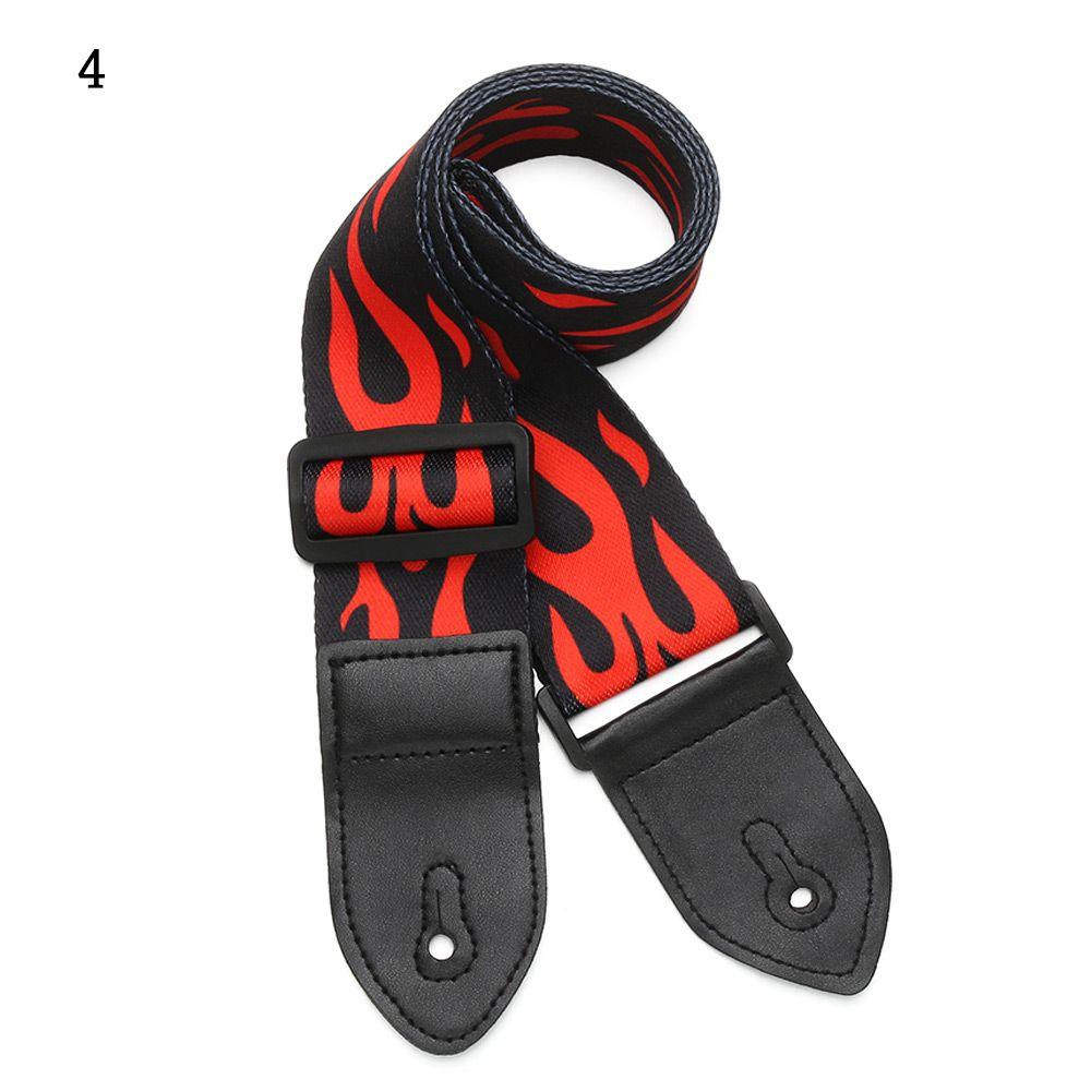 Профессиональный нейлоновый ремень для гитары с концами из ПУ-кожи, гитарные аксессуары, синий дизайн с подсветкой, ремень для гитары, ремень для бас-гитары