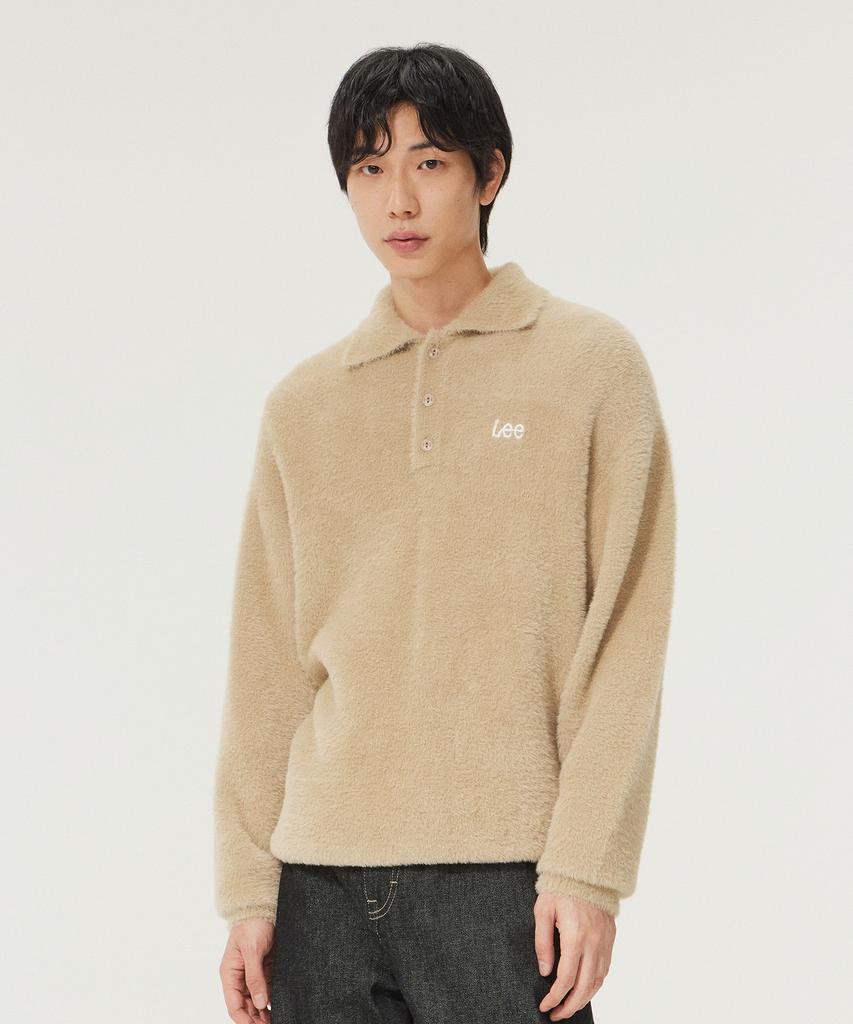 LEE Hairy Collar Knit Beige