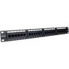 Panel De Parcheo - PHASAK - CAt.6 UTP RJ45 Dual 1U - Noir - Intérieur - 24 Ports