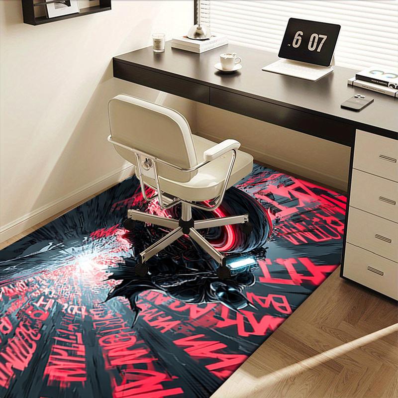 Batman,Batcycle Office Carpet Chair Mats, Home Decor Dormitory Floor Protector With Anti-Skid Backing, Large Area Coverage, Christmas Decora