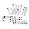4 Sets Ladder Rack and Hook Aluminum Alloy Enclosed Trailer Ladder Bracket for Exterior Or Interior Side Wall 200lb Load
