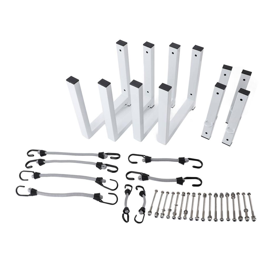 4 Sets Ladder Rack and Hook Aluminum Alloy Enclosed Trailer Ladder Bracket for Exterior Or Interior Side Wall 200lb Load