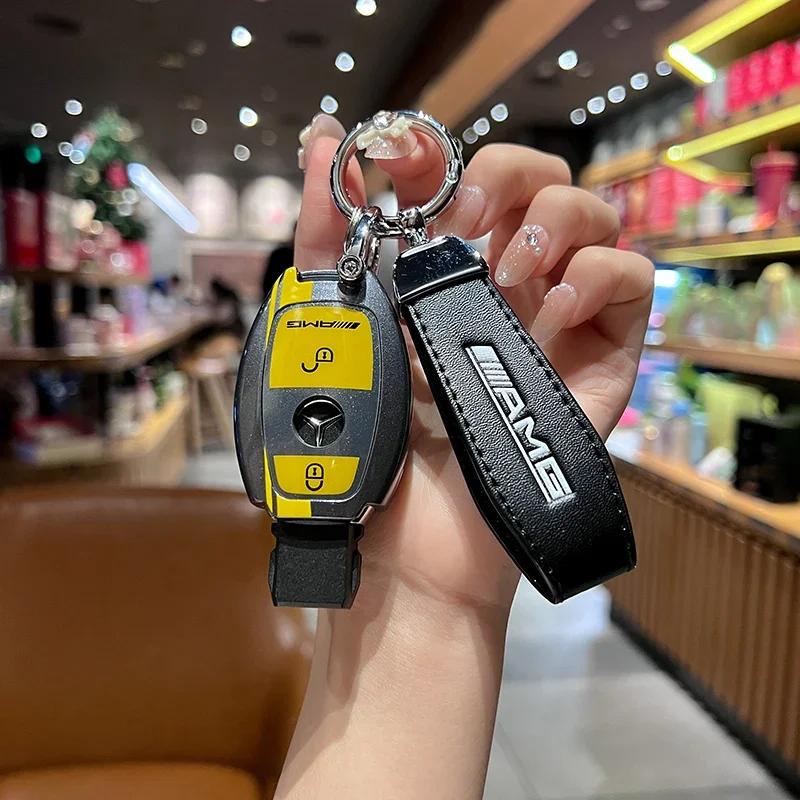 Fashion ABS New Styling Car Logo Remote Key Case Cover Shell For Mercedes Benz A B C S Class AMG GLA CLA GLC W176 W221 W204 W205 ZY3