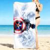 1Pc Captain America Shield Beach Towel Quick Dry Multiuse For Beach Pool Gym Yoga Home Travel Christmas Halloween Xmas Gift S1270