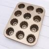 Форма для выпечки из углеродистой стали с 12 полостями, антипригарная форма для заварного крема Cannele, инструмент для выпечки, форма для торта Canele