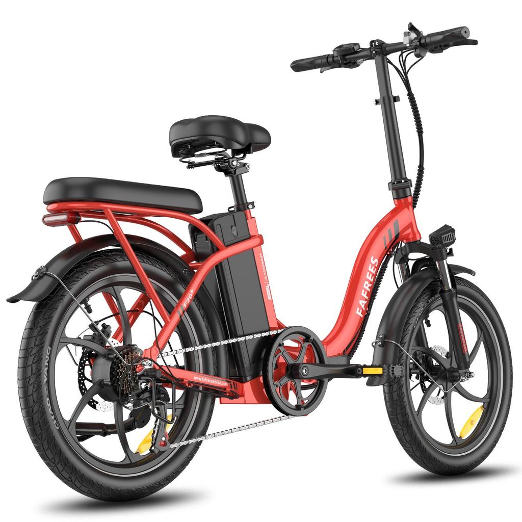 FAFREES F20+ 20" City Commuter E-Bike with Wide Anti-Slip Tires – Foldable,Multiple Riding Modes,Max Range Up to 72km.