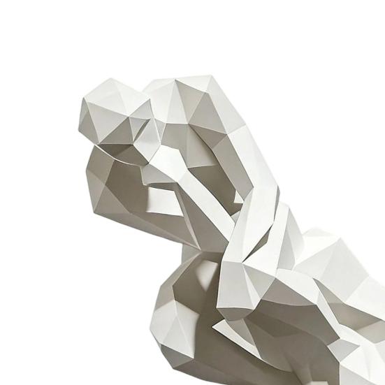 Украшения 'Мыслитель' 3D-печать Скандинавский стиль Статуэтка Компактная Современное искусство Фигурка Острые грани Настольная Книжная полка Скульптура