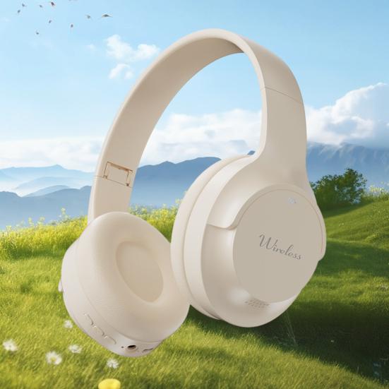 Совместимые с Bluetooth наушники 5.3 с длительным сроком службы батареи, шумоподавлением, Hi-Fi стерео беспроводная AUX-гарнитура с микрофоном для музыкальных звонков