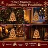 7PCS Light-Up Christmas Story Ornaments - Mini Holiday Scene Globe Nightlight 3.15 Inch Shatterproof Hanging Decorations for Tree Mantel Wreath