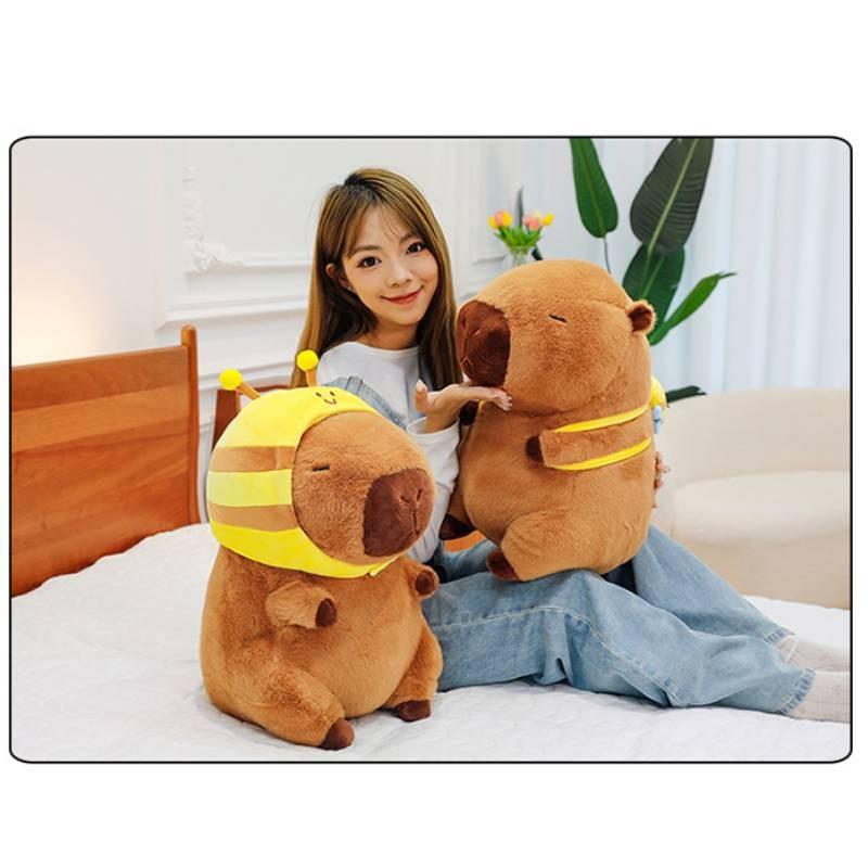 Cute Adorable Capybara Plush Toy With Bee Hat Perfect For Birthday Gifts And Collecting