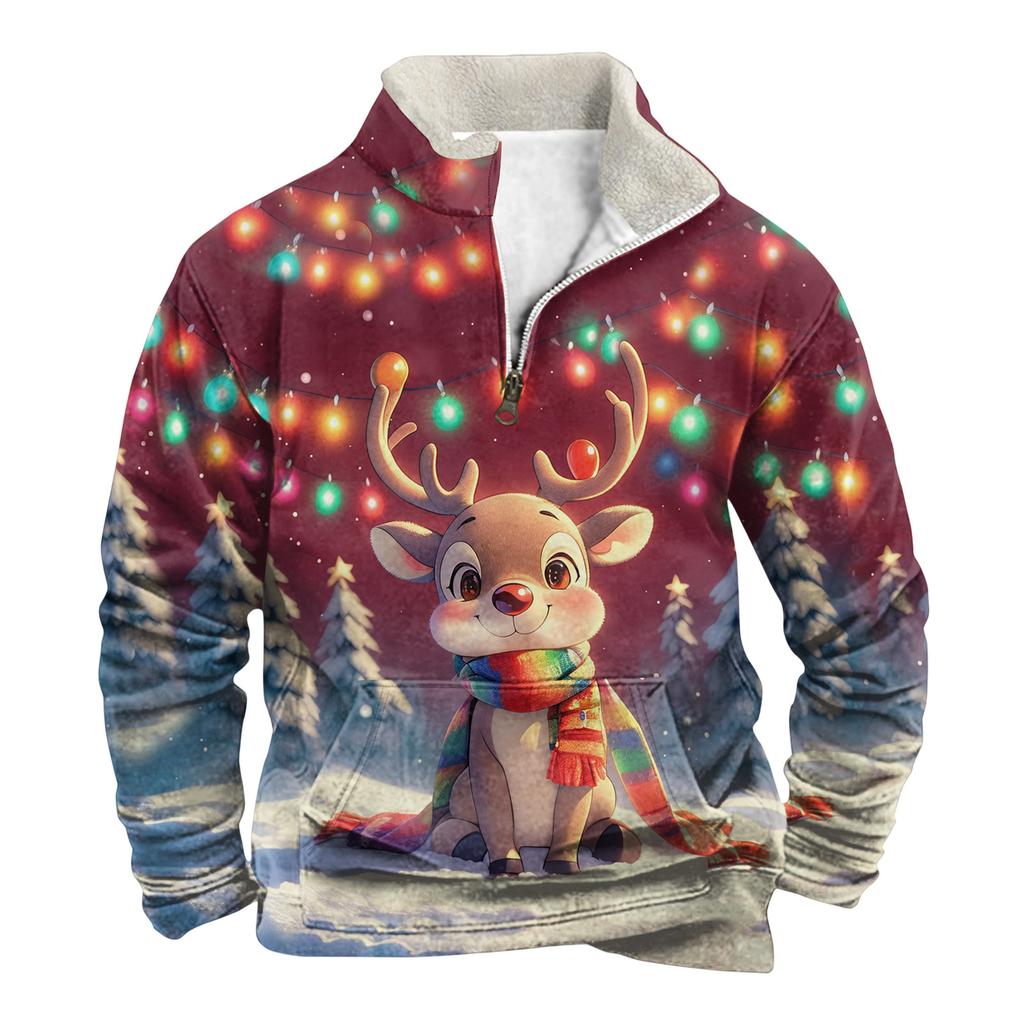 Spring And Men's Standing Collar Sweatshirt Is Outdoor Casual Sweaters Tops