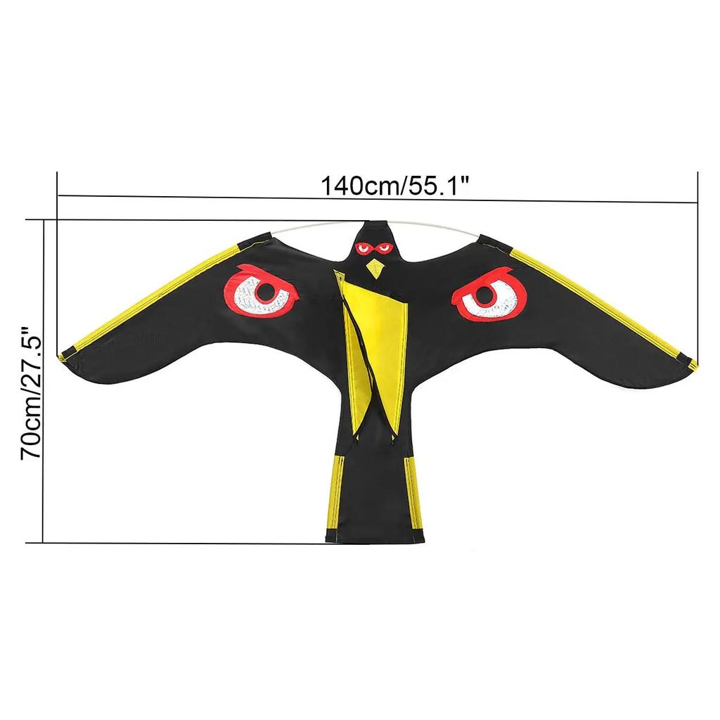 No stick Emulation Flying Hawk Kite Bird Scarer Drive Kite Bird Repellent for Garden Scarecrow Yard Bird Repeller Farm Decor
