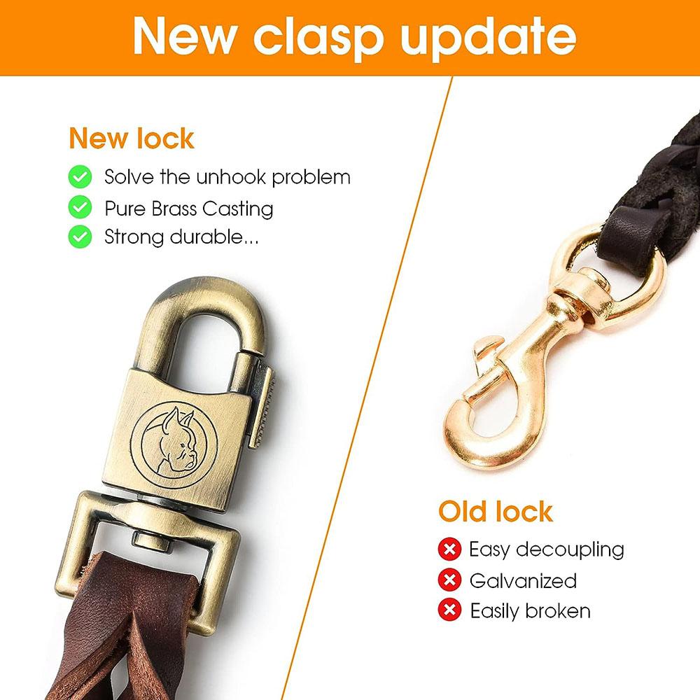 Поводок для собак из натуральной кожи 3/4/5 футов x 1 дюйм Мягкий и прочный кожаный поводок для больших и средних собак Поводок для дрессировки собак повышенной прочности